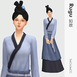 [SixCirclesCC] Chinese Dress - Rugu - The Sims 4 Create a Sim - CurseForge
