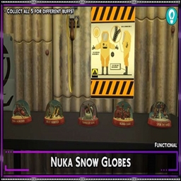 Nuka Snow Globe Collectables (Fallout) por SrslySims / Translated to Spanish by dokimtz