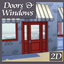 Cartoon Doors and Windows logo