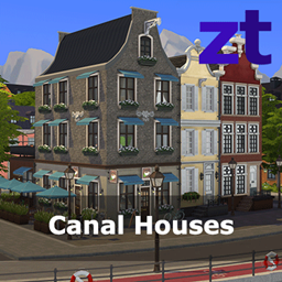 ZT Canal Houses - Businesses & Hobbies Only (CC Free) - The Sims 4