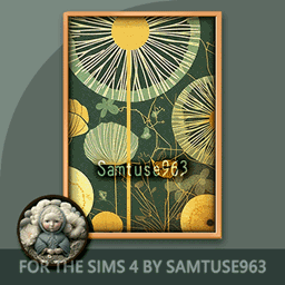 Minimalist Dandelion Flower Painting #1 Sellable Extra A Samtuse963