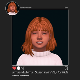 Susan Hair V2 for Kids (simstrouble) - Files - The Sims 4 Create a Sim ...