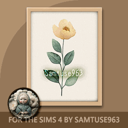 Flower Watercolor Mini Painting One #2 Extra G Samtuse963