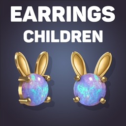 Bunny Gem  Earrings For Kids logo
