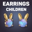 Bunny Gem  Earrings For Kids logo