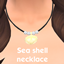 Sea shell necklace logo