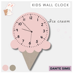 Kids Ice cream wall clock