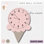 Kids Ice cream wall clock logo