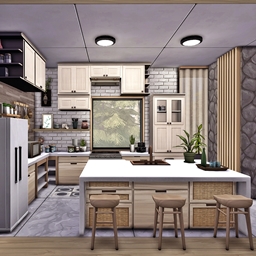 Modern Natural - Kitchen 2 - Files - The Sims 4 Rooms / Lots