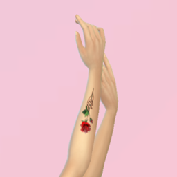 For Jonghyun - Rose tattoo - The Sims 4 Create a Sim - CurseForge