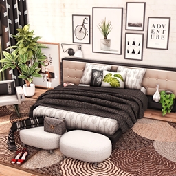 In Black White Bedroom