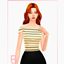 Woman Top - Navy - Version 2 logo