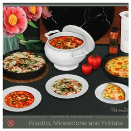 Frittata, Risotto and Minestrone -"Italian Cuisine" BY somik_severinka Spanish translation