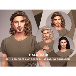 SONYASIMS - HALU HAIR FOR MALES project image