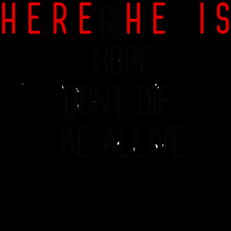 HE IS HERE logo