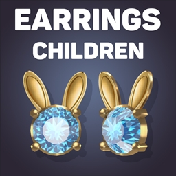 Bunny Gemstone Earrings For Kids