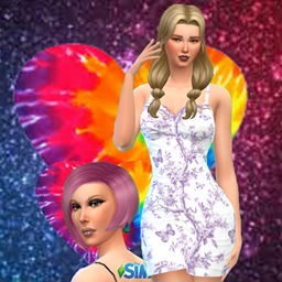 Lavander Butterflies Dress, AF logo