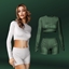 Knitted suit of top and shorts logo