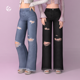 Baggy Jeans High Waist - Crochet Collection III