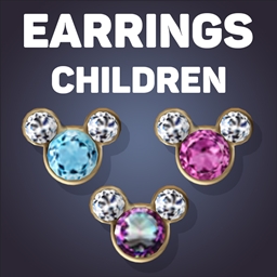 Minnie Earrings With Birthstones For Kids