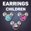 Minnie Earrings With Birthstones For Kids logo