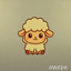 Kawaii Critter Decal – Fluffy Sheep Edition 🐑✨ logo