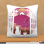 Cozy Mt. Fuji Cat Pillow – Pixel Sunset Edition 🐾🗻
