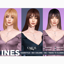 CasualSims - Ines Hairstyle (WITH BANGS) project image