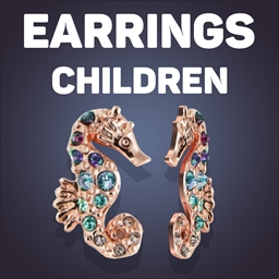 Seahorse Earrings For Kids