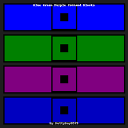 blue purple and green command blocks project image