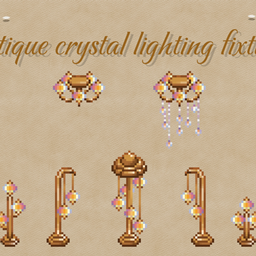 Antique crystal lighting fixtures logo
