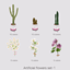 Artificial flowers set logo