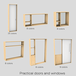 Practical doors and windows logo