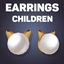 Pearl Kitty Stud Earrings For Kids logo