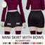 Mini skirts with bows logo