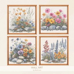 Wildflowers Flowerbed Painting by BlusterSims logo