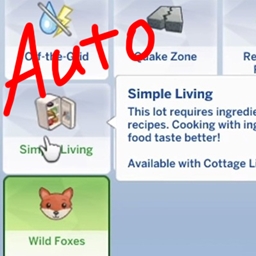 Auto Simple Living Lot Trait (Requires Cottage Living)
