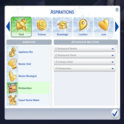 Restaurateur Aspiration By KiaraSims4Mods | Chinese Translation logo