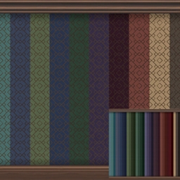 Wallpaper - part 2 - medium brown wood colour trim - BG, Maxis Match