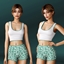 Set of a tank top and leopard shorts logo