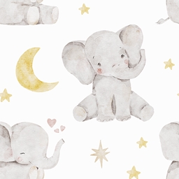 Elephant Wallpaper Print