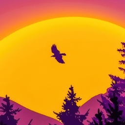 sky sunset mountain forest project image