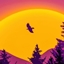 sky sunset mountain forest logo