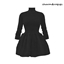 [charon&roqiqi]half collar dress logo