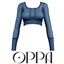 OPPASIMS - Long Sleeve Cropped Henley Top 01 logo