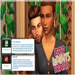 thatssojordy Bad Habits Trait Pack / translation spanish by Monisims