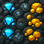 more ore iron and more diamond. logo