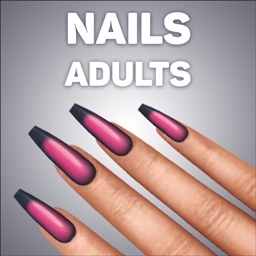 Long Ballerina Dark Frame Nails