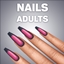 Long Ballerina Dark Frame Nails logo