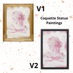 Coquette statue paintings